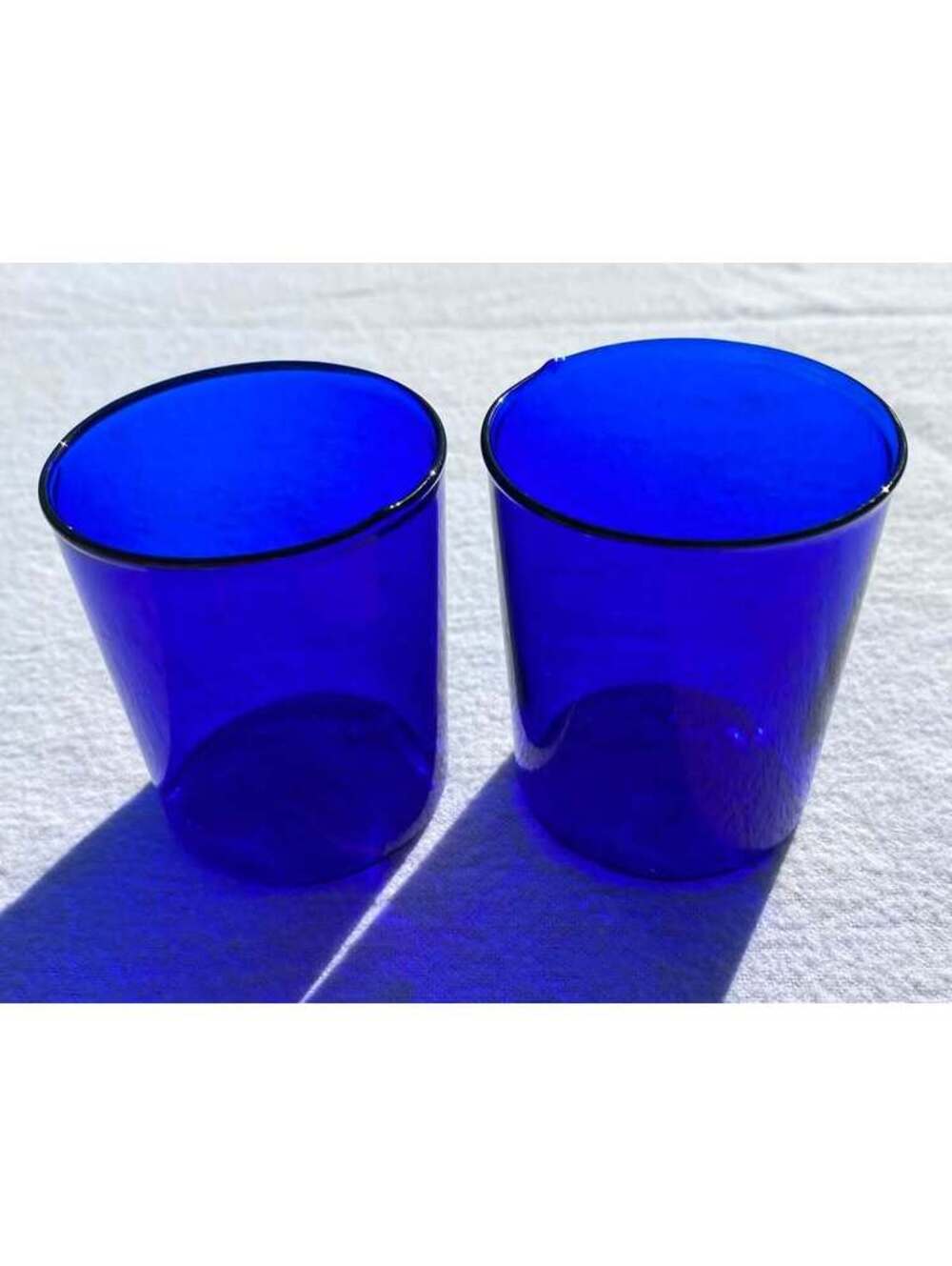 Vintage Pyrex Cobalt Blue Glass Tumblers - Set of 2